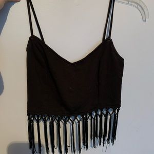 Black crop top